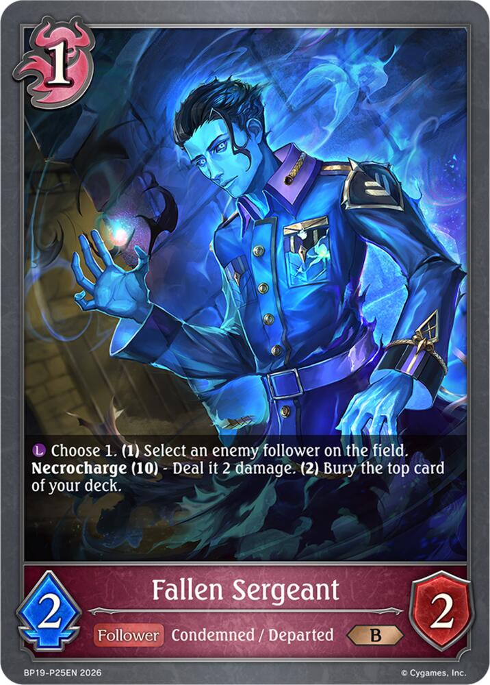 Fallen Sergeant (BP19: Eightfold Retribution) — Shadowverse: Evolve card