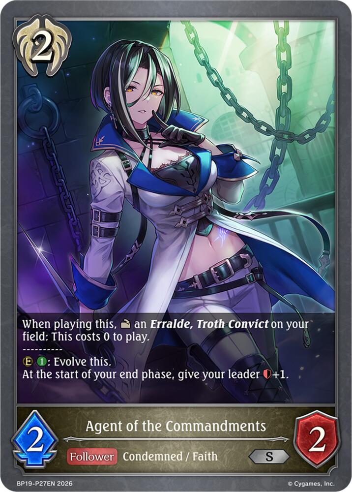 Agent of the Commandments (BP19: Eightfold Retribution) — Shadowverse: Evolve card