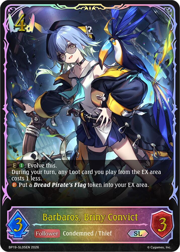 Barbaros, Briny Convict (BP19: Eightfold Retribution) — Shadowverse: Evolve card