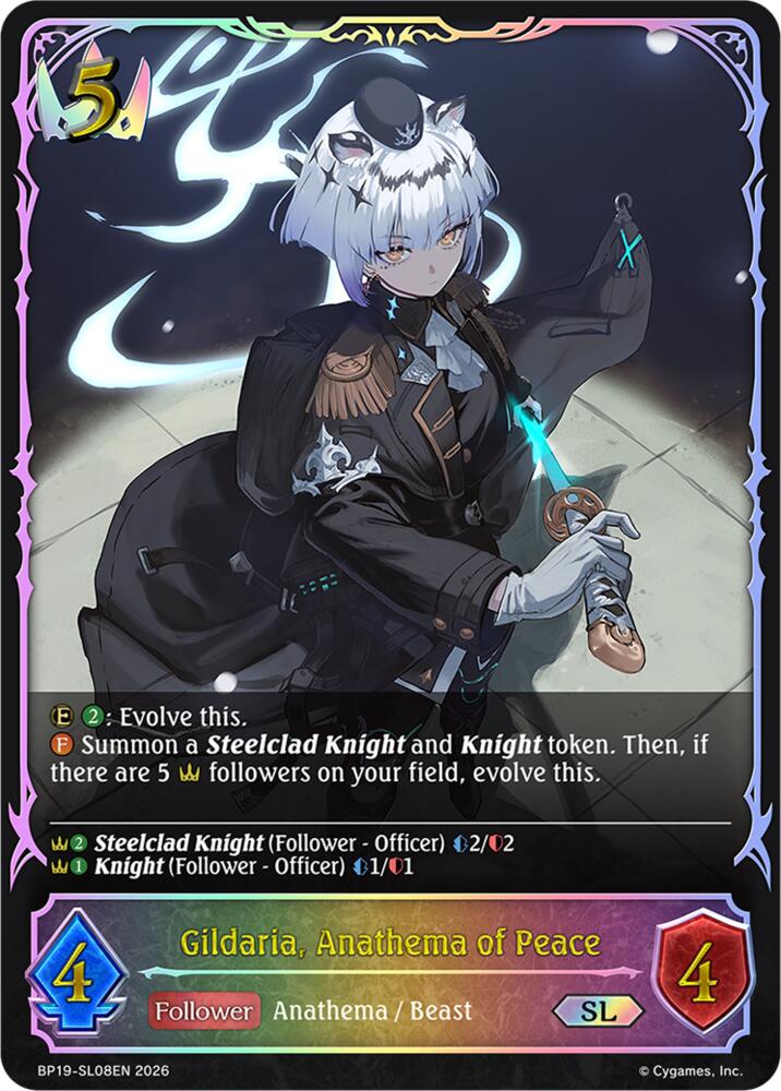 Gildaria, Anathema of Peace (BP19: Eightfold Retribution) — Shadowverse: Evolve card