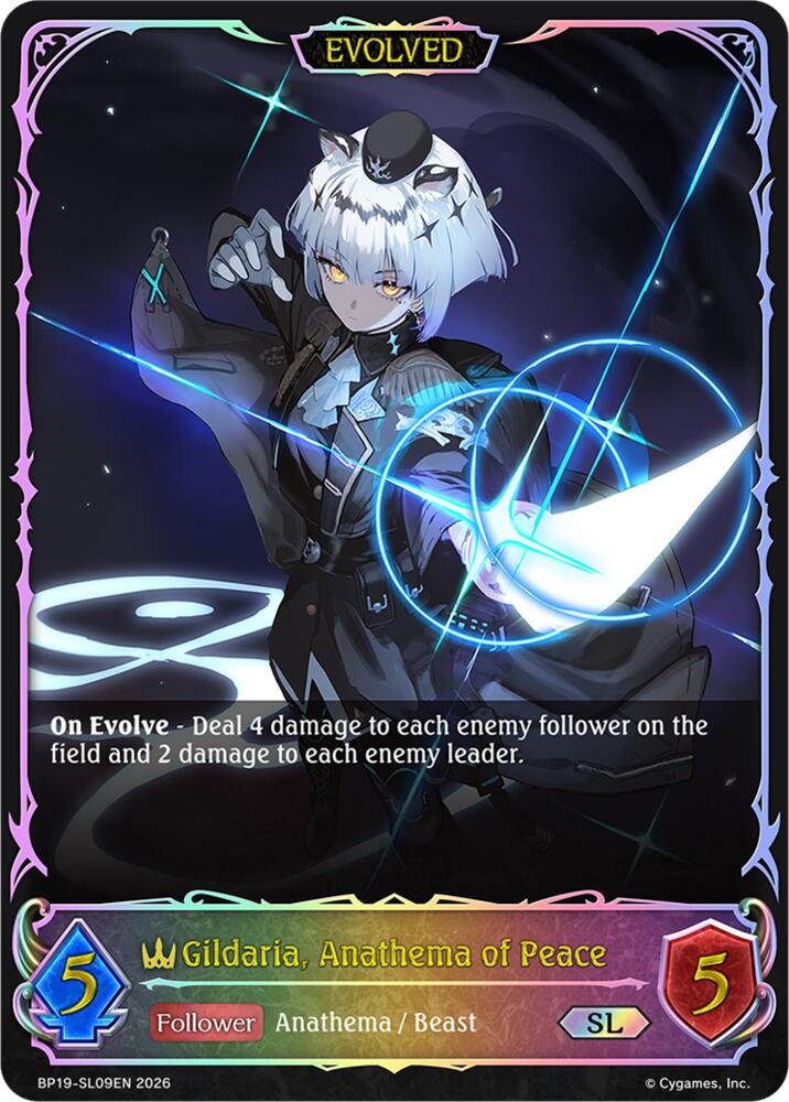 Gildaria, Anathema of Peace (Evolved) (BP19: Eightfold Retribution) — Shadowverse: Evolve card