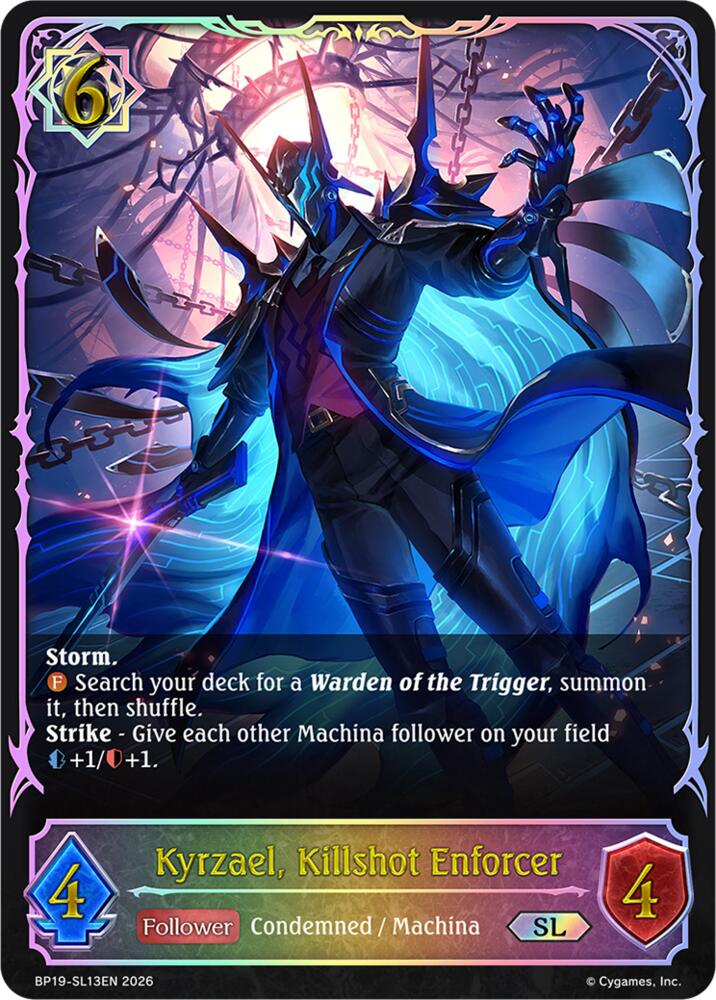 Kyrzael, Killshot Enforcer (BP19: Eightfold Retribution) — Shadowverse: Evolve card