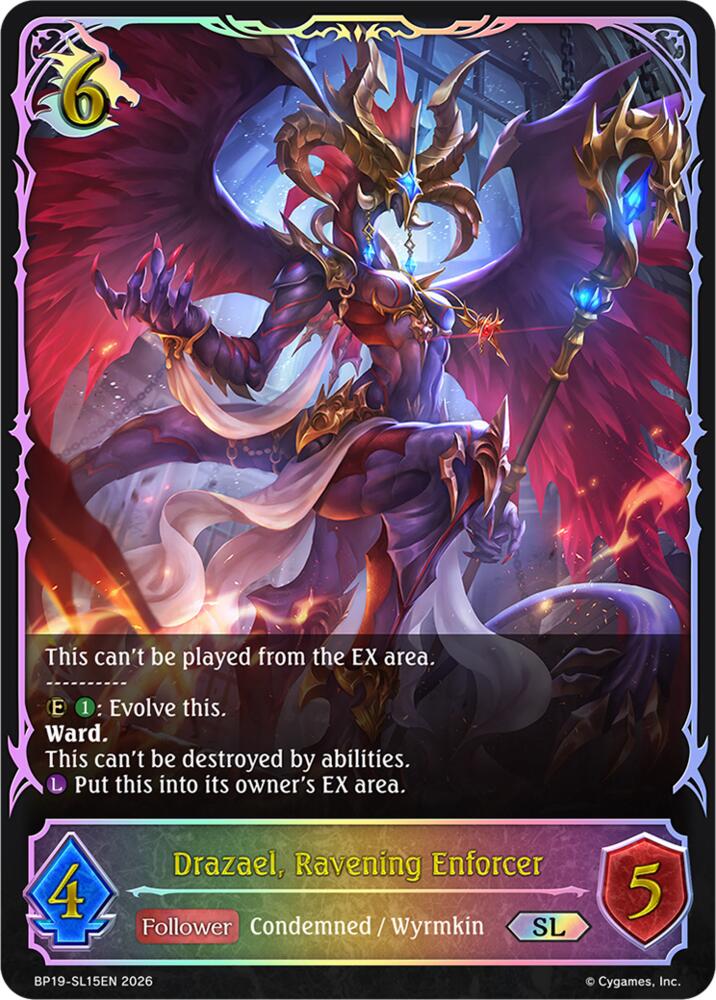 Drazael, Ravening Enforcer (BP19: Eightfold Retribution) — Shadowverse: Evolve card