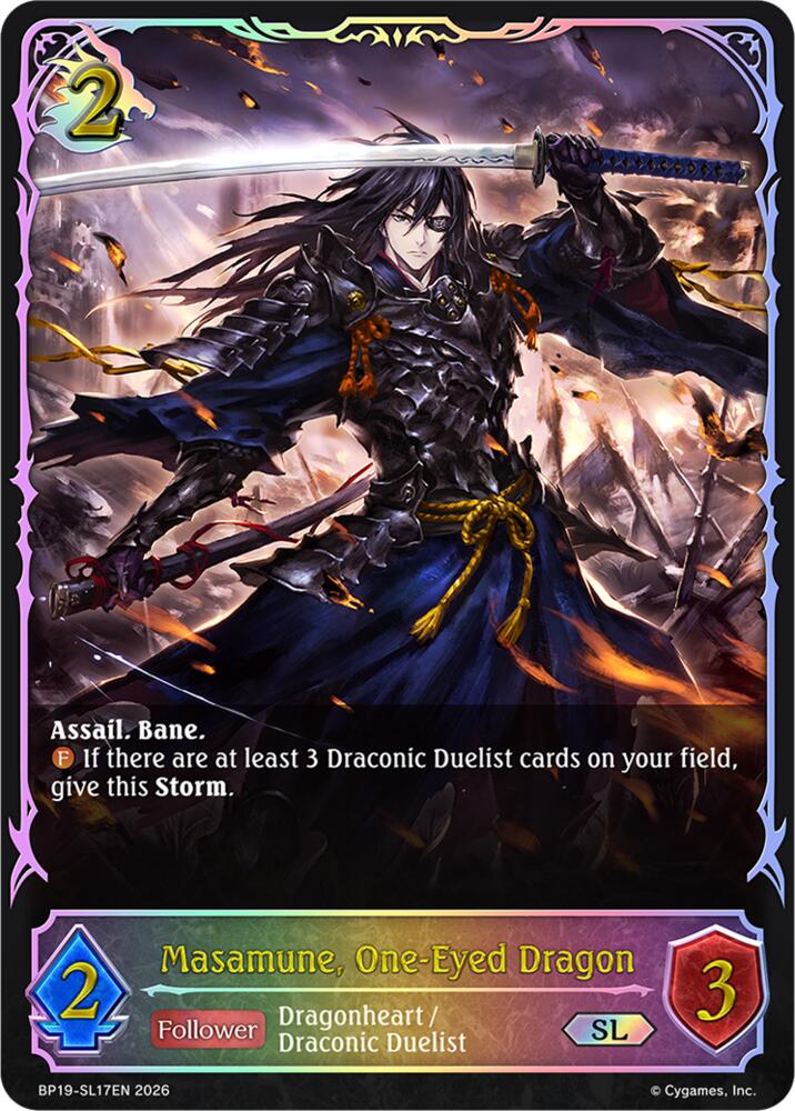 Masamune, One-Eyed Dragon (BP19: Eightfold Retribution) — Shadowverse: Evolve card