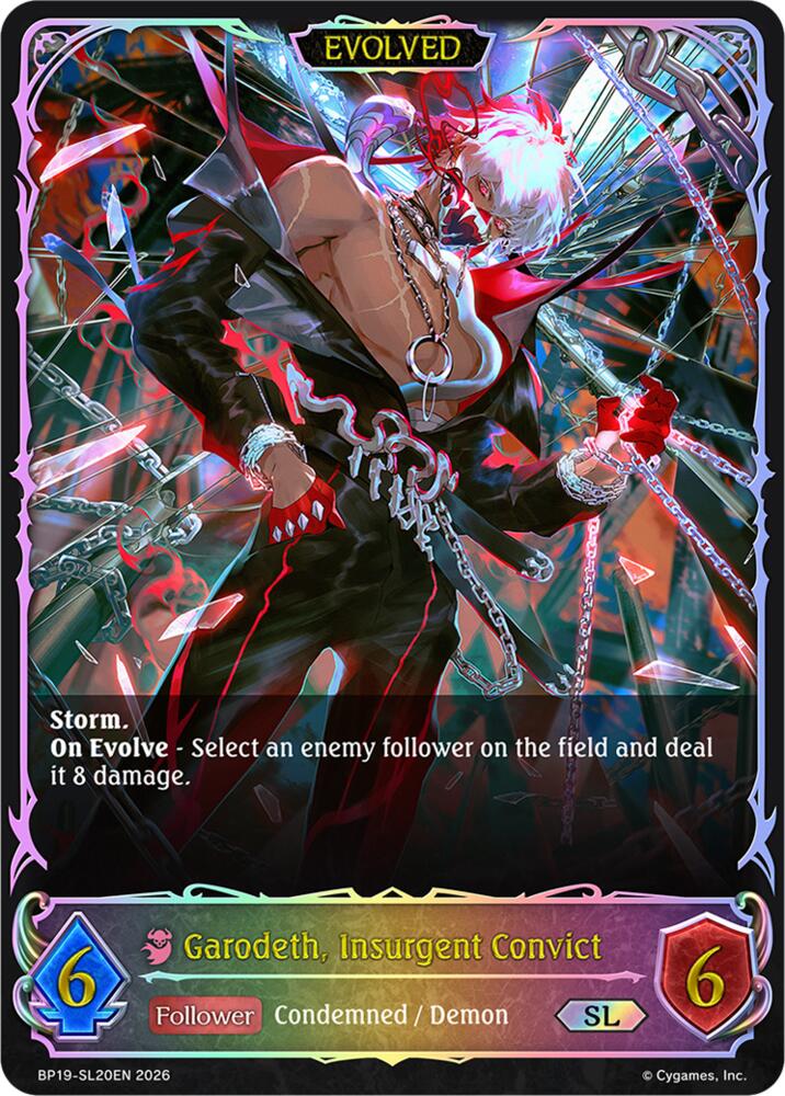 Garodeth, Insurgent Convict (Evolved) (BP19: Eightfold Retribution) — Shadowverse: Evolve card