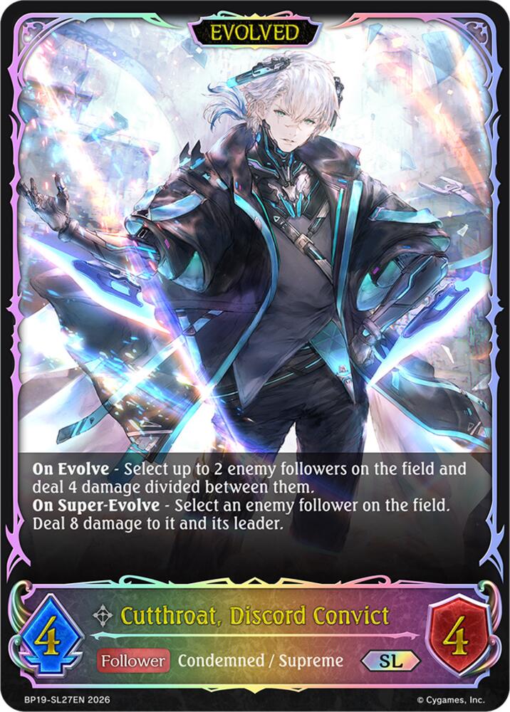 Cutthroat, Discord Convict (Evolved) (BP19: Eightfold Retribution) — Shadowverse: Evolve card