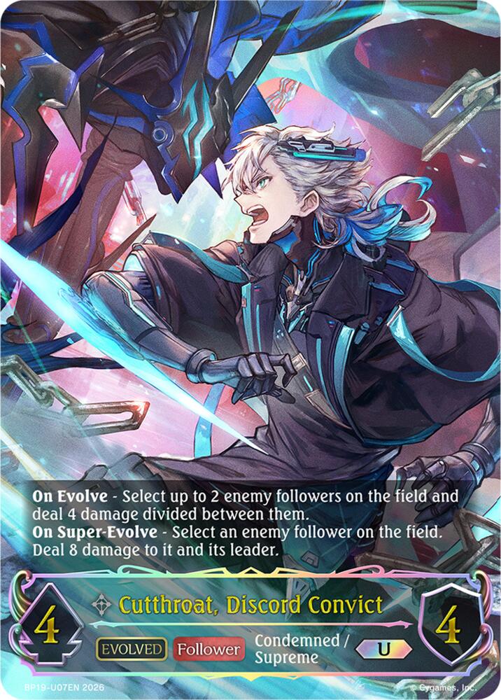 Cutthroat, Discord Convict (Evolved) (BP19: Eightfold Retribution) — Shadowverse: Evolve card