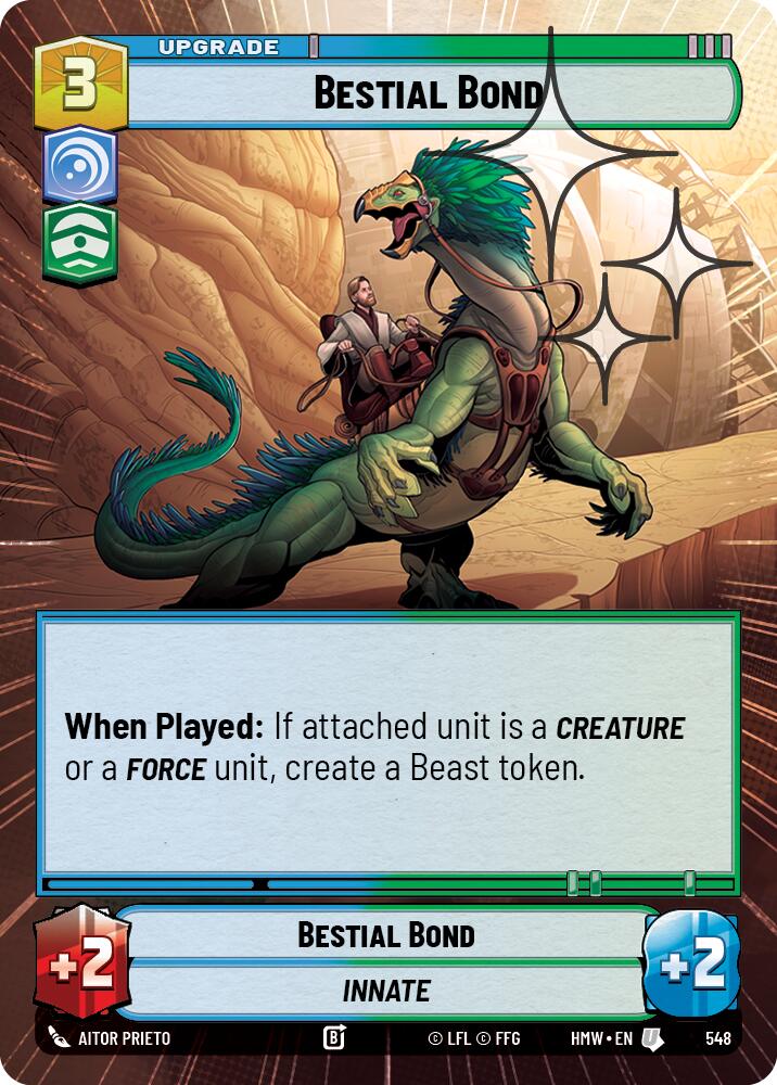 Bestial Bond (Hyperspace Foil) – Homeworlds #548 Star Wars: Unlimited card