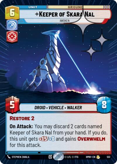 Keeper of Skara Nal - Awoken (Hyperspace Foil) – Homeworlds #551 Star Wars: Unlimited card