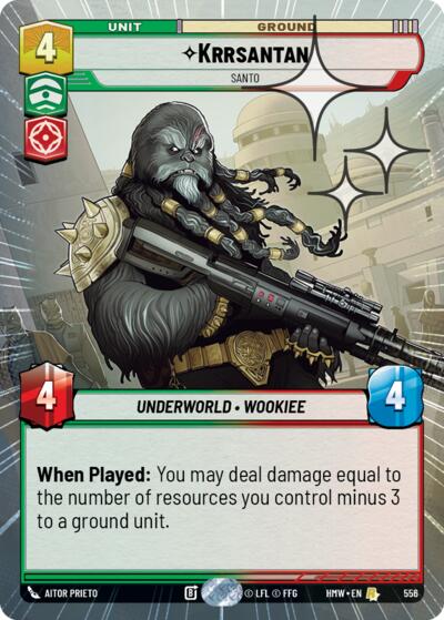 Krrsantan - Santo (Hyperspace Foil) – Homeworlds #556 Star Wars: Unlimited card