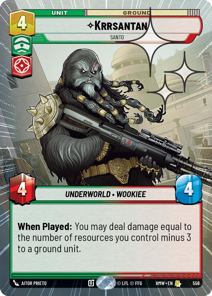 Krrsantan - Santo (Hyperspace Foil) – Homeworlds #556 Star Wars: Unlimited card