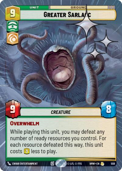 Greater Sarlacc (Hyperspace Foil) – Homeworlds #559 Star Wars: Unlimited card