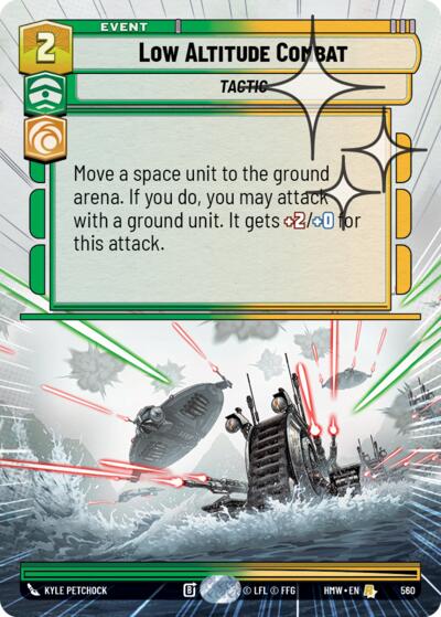 Low Altitude Combat (Hyperspace Foil) – Homeworlds #560 Star Wars: Unlimited card
