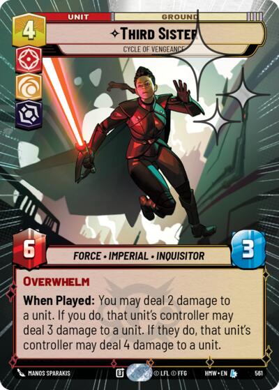 Third Sister - Cycle of Vengeance (Hyperspace Foil) – Homeworlds #561 Star Wars: Unlimited card