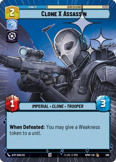 Clone X Assassin (Hyperspace Foil) – Homeworlds #569 Star Wars: Unlimited card