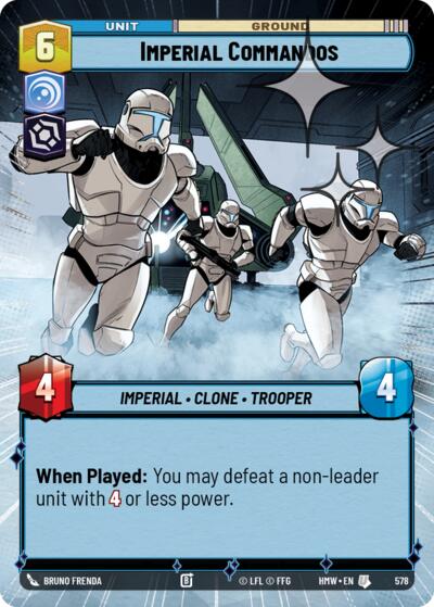 Imperial Commandos (Hyperspace Foil) – Homeworlds #578 Star Wars: Unlimited card