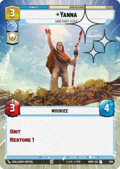 Yanna - Sanctuary Elder (Hyperspace Foil) – Homeworlds #586 Star Wars: Unlimited card