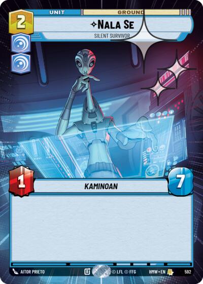 Nala Se - Silent Survivor (Hyperspace Foil) – Homeworlds #592 Star Wars: Unlimited card