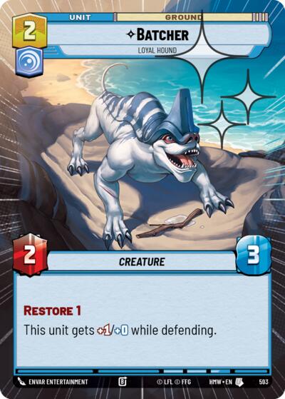 Batcher - Loyal Hound (Hyperspace Foil) – Homeworlds #593 Star Wars: Unlimited card