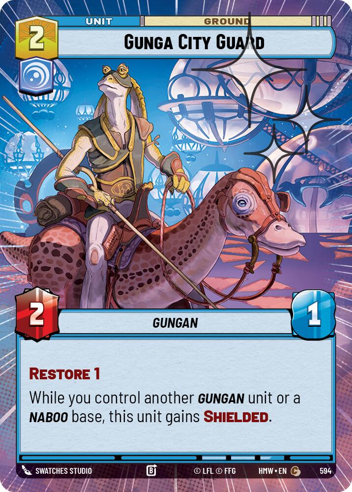Gunga City Guard (Hyperspace Foil) – Homeworlds #594 Star Wars: Unlimited card