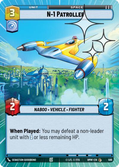 N-1 Patroller (Hyperspace Foil) – Homeworlds #596 Star Wars: Unlimited card