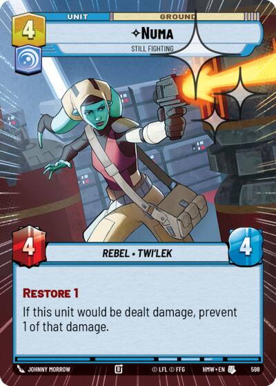 Numa - Still Fighting (Hyperspace Foil) – Homeworlds #598 Star Wars: Unlimited card