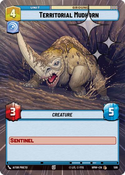 Territorial Mudhorn (Hyperspace Foil) – Homeworlds #599 Star Wars: Unlimited card