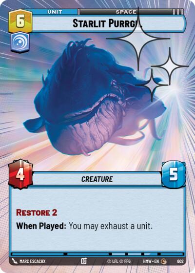 Starlit Purrgil (Hyperspace Foil) – Homeworlds #602 Star Wars: Unlimited card