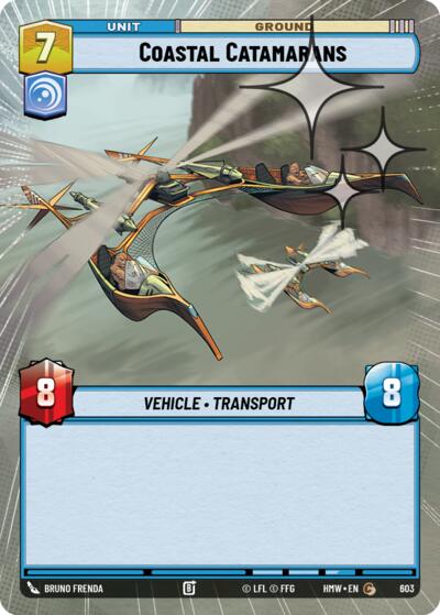 Coastal Catamarans (Hyperspace Foil) – Homeworlds #603 Star Wars: Unlimited card