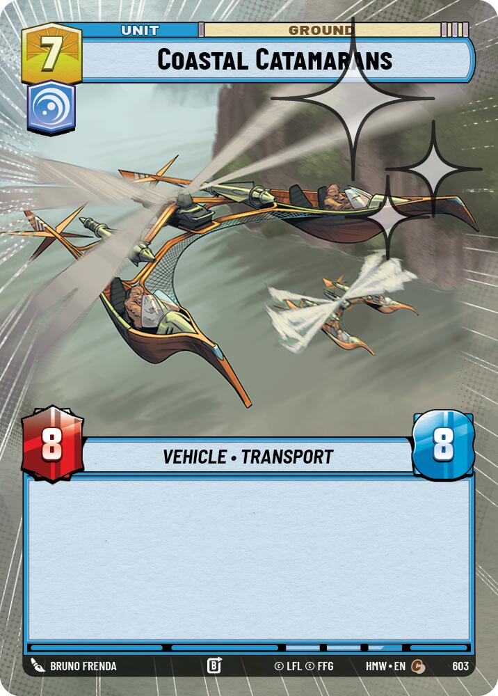 Coastal Catamarans (Hyperspace Foil) – Homeworlds #603 Star Wars: Unlimited card