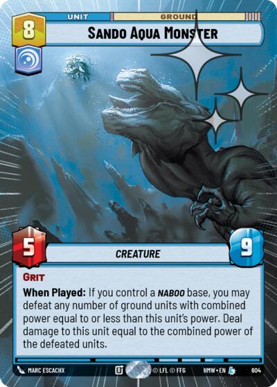 Sando Aqua Monster (Hyperspace Foil) – Homeworlds #604 Star Wars: Unlimited card