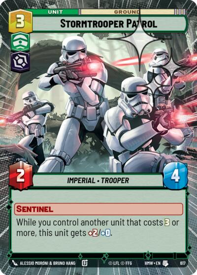 Stormtrooper Patrol (Hyperspace Foil) – Homeworlds #617 Star Wars: Unlimited card