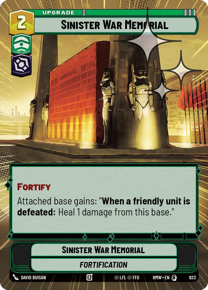 Sinister War Memorial (Hyperspace Foil) – Homeworlds #623 Star Wars: Unlimited card