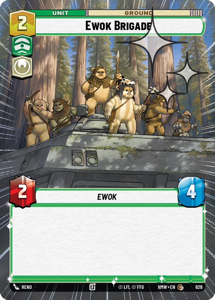 Ewok Brigade (Hyperspace Foil) – Homeworlds #626 Star Wars: Unlimited card