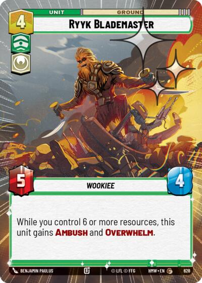 Ryyk Blademaster (Hyperspace Foil) – Homeworlds #628 Star Wars: Unlimited card