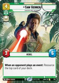 Saw Gerrera - Shadowlands Insurgent (Hyperspace Foil)