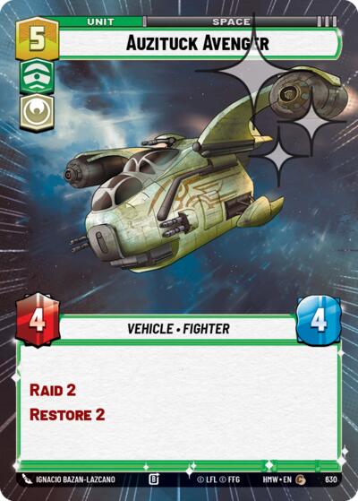 Auzituck Avenger (Hyperspace Foil) – Homeworlds #630 Star Wars: Unlimited card
