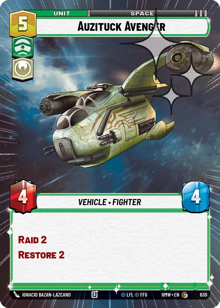 Auzituck Avenger (Hyperspace Foil) – Homeworlds #630 Star Wars: Unlimited card