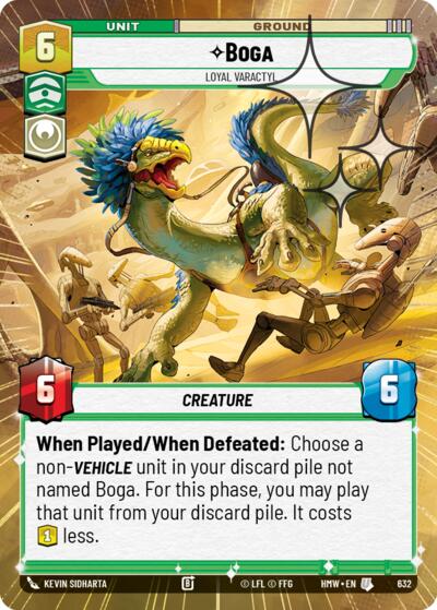 Boga - Loyal Varactyl (Hyperspace Foil) – Homeworlds #632 Star Wars: Unlimited card