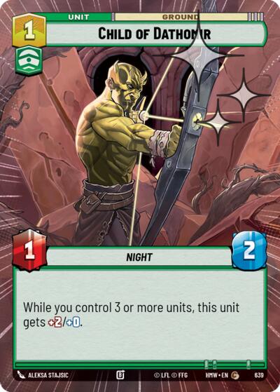 Child of Dathomir (Hyperspace Foil) – Homeworlds #639 Star Wars: Unlimited card