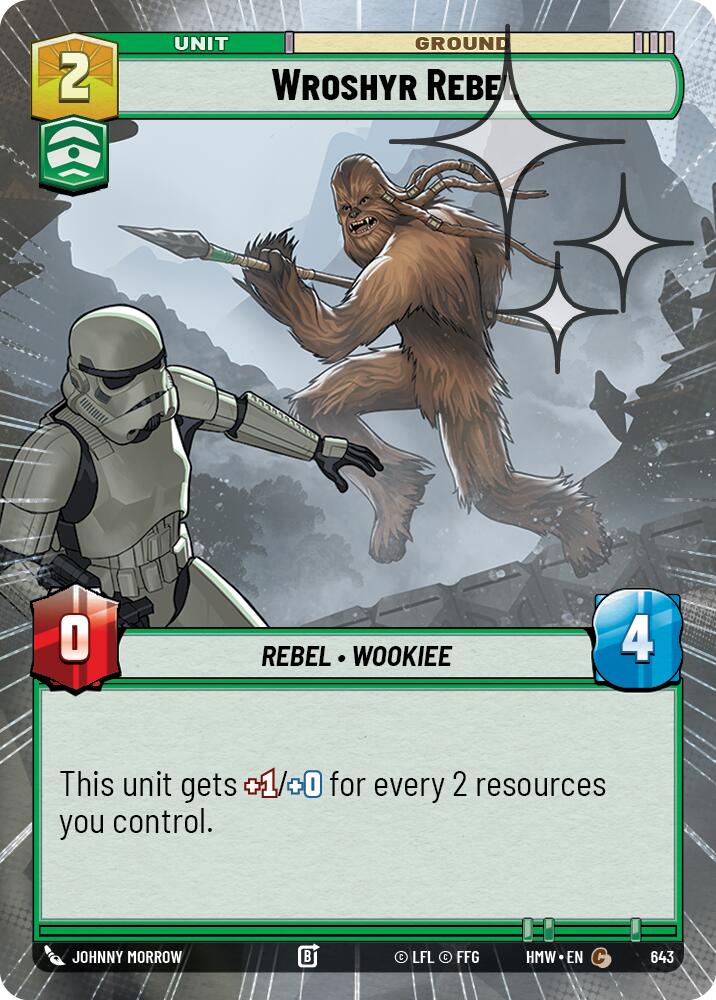 Wroshyr Rebel (Hyperspace Foil) – Homeworlds #643 Star Wars: Unlimited card