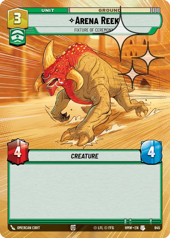 Arena Reek - Fixture of Ceremony (Hyperspace Foil) – Homeworlds #645 Star Wars: Unlimited card