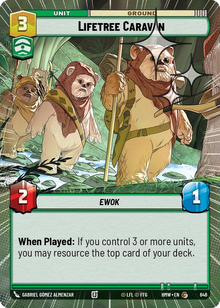 Lifetree Caravan (Hyperspace Foil) – Homeworlds #646 Star Wars: Unlimited card