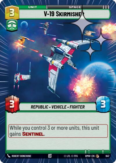 V-19 Skirmisher (Hyperspace Foil) – Homeworlds #647 Star Wars: Unlimited card
