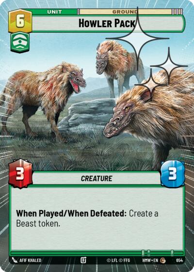 Howler Pack (Hyperspace Foil) – Homeworlds #654 Star Wars: Unlimited card