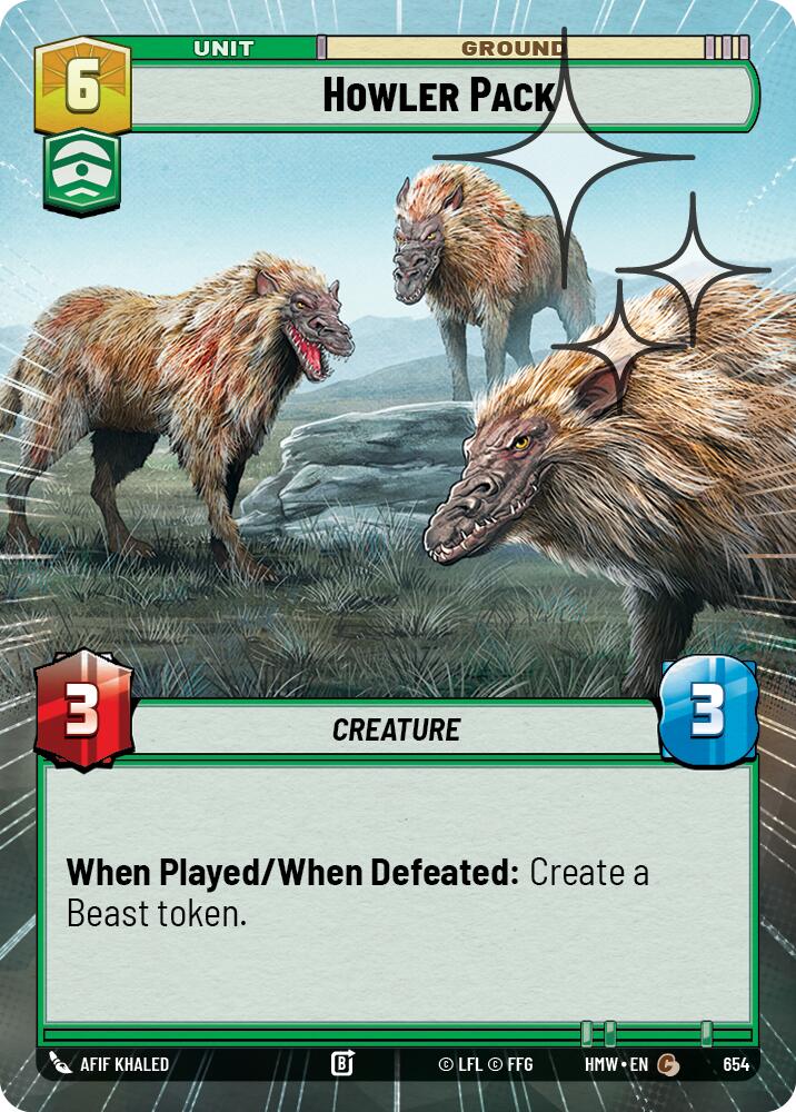 Howler Pack (Hyperspace Foil) – Homeworlds #654 Star Wars: Unlimited card
