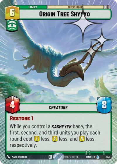 Origin Tree Shyyyo (Hyperspace Foil) – Homeworlds #655 Star Wars: Unlimited card