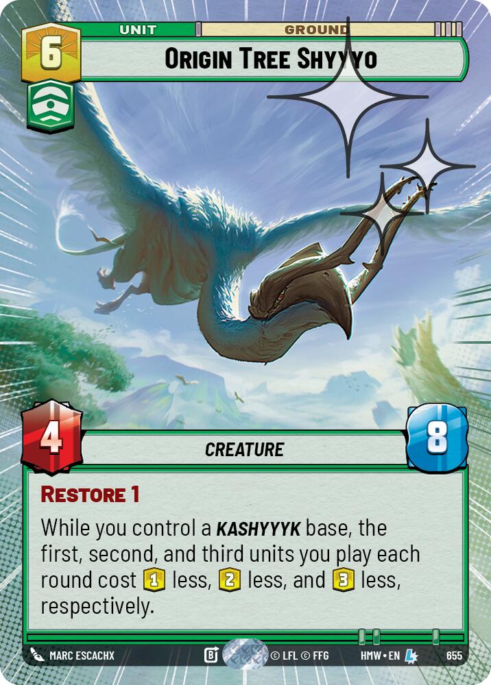 Origin Tree Shyyyo (Hyperspace Foil) – Homeworlds #655 Star Wars: Unlimited card