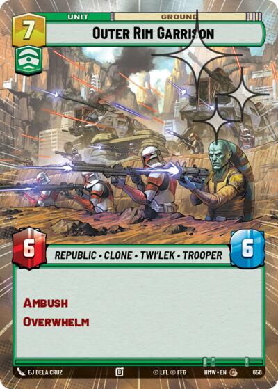 Outer Rim Garrison (Hyperspace Foil) – Homeworlds #656 Star Wars: Unlimited card