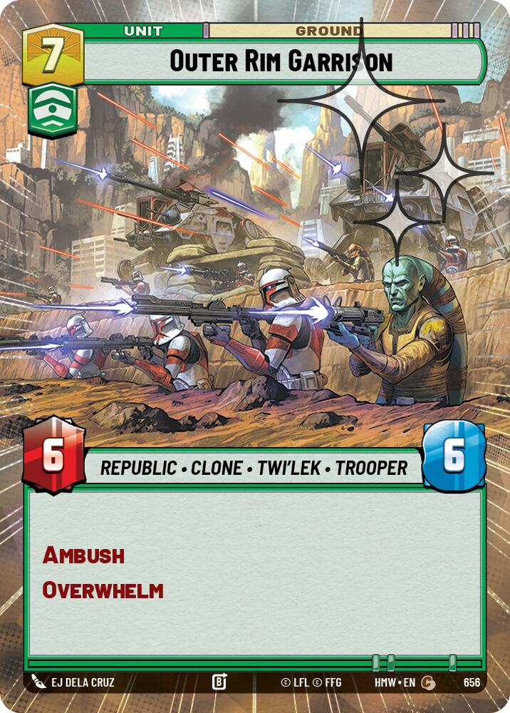 Outer Rim Garrison (Hyperspace Foil) – Homeworlds #656 Star Wars: Unlimited card